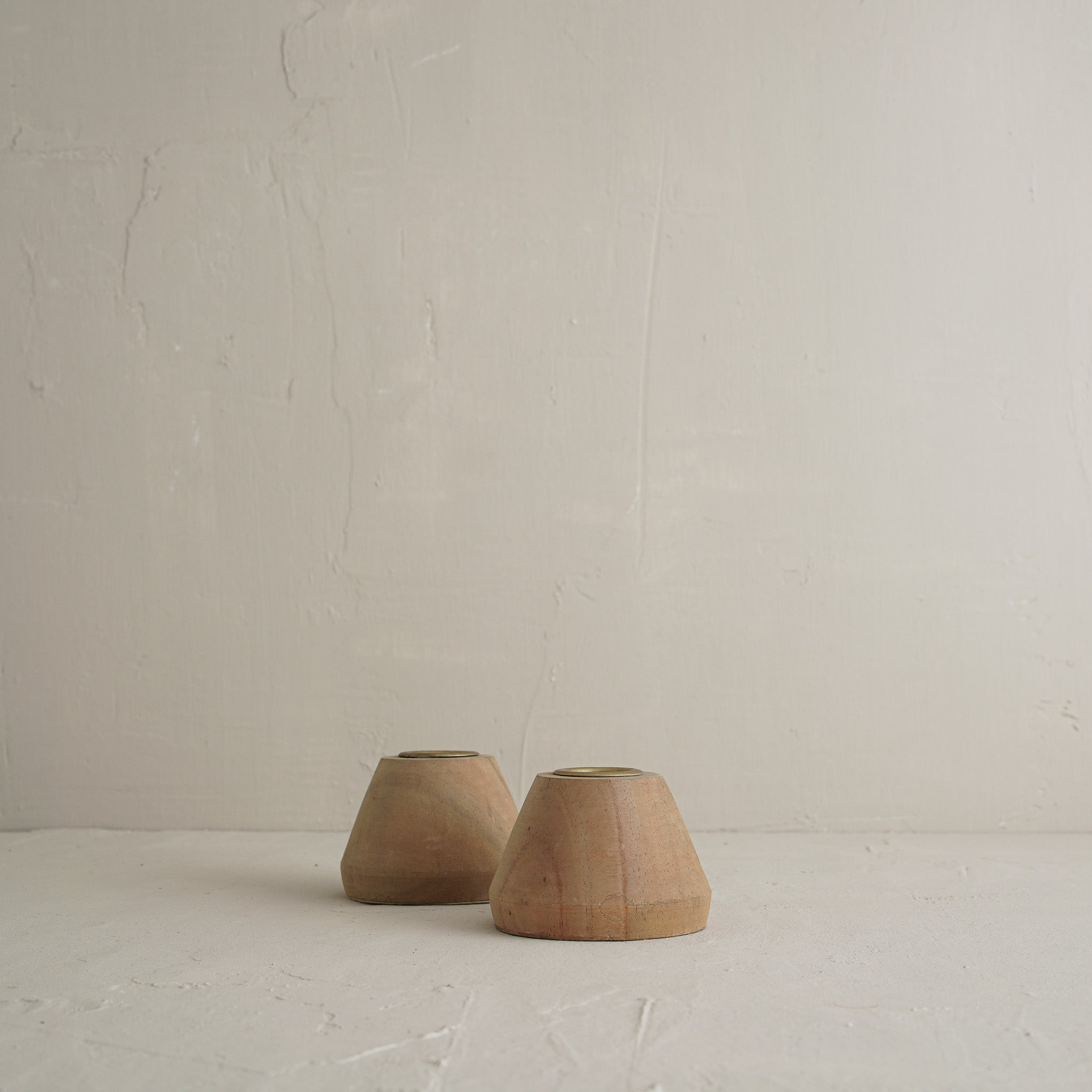 Ardin Wood Candleholder Set of 2